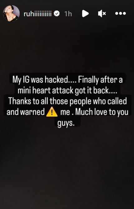 Ruhi Chaturvedi Instagram